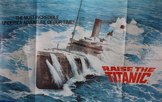 British Quad film posters, inc Mad Max 2, Raise the Titanic, Death Line, Odessa File, etc (6, rolled)(-)